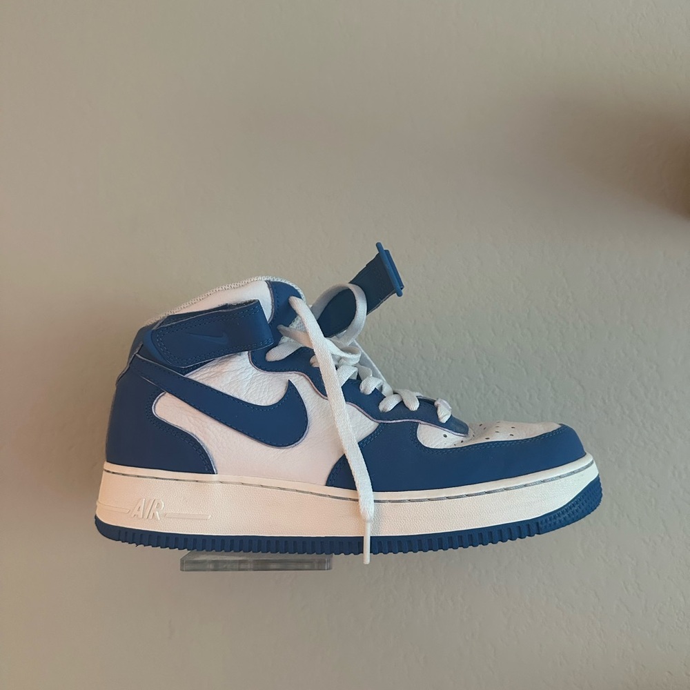 Nike Air Force 1 Blue and White Sneakers